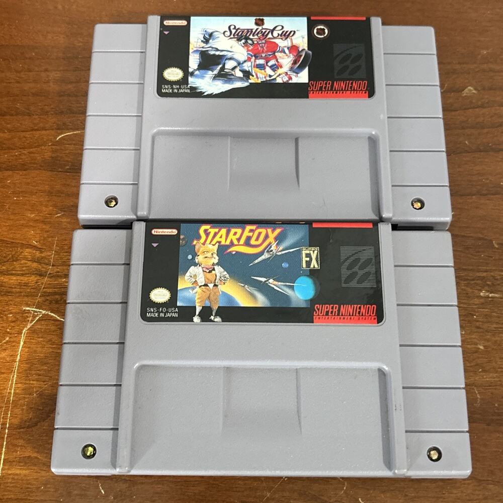 SNES Video Game Lot Bundle Super Mario Kart Donkey Kong Star Fox Super Nintendo - Picture 2 of 12